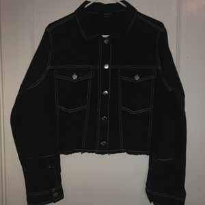 black stitch denim jacket